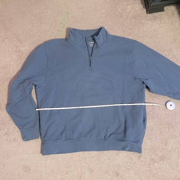 Oversized Dusty Blue Quarter Zip with Pockets - Picture 3 of 5